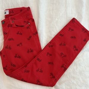 PAIGE Vibrant Red Jeans